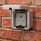 Pair of IP66 13A 1-Gang Unswitched Outdoor Socket