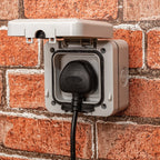 Pair of IP66 13A 1-Gang Unswitched Outdoor Socket