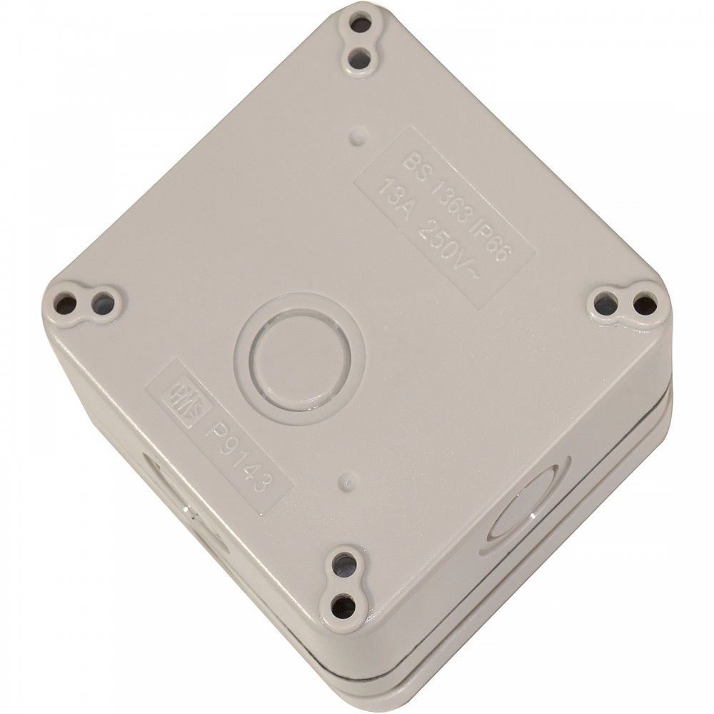 Pair of IP66 13A 1-Gang Unswitched Outdoor Socket