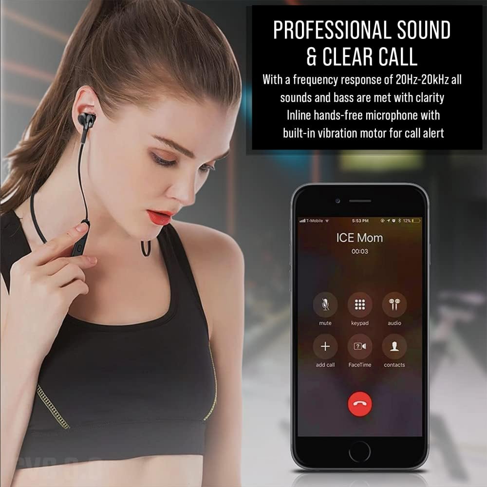 Neckband Bluetooth Earphones with Vibration