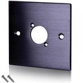 Black Metal Wall Plate One Hole D-Series Standard