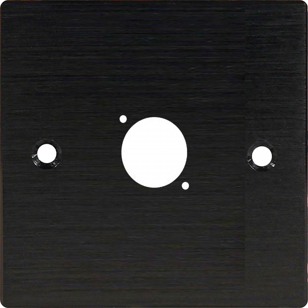 Black Metal Wall Plate One Hole D-Series Standard
