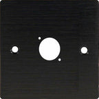 Black Metal Wall Plate One Hole D-Series Standard