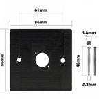 Black Metal Wall Plate One Hole D-Series Standard