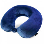 Velour Neck Support Cushions Pair Pink Blue