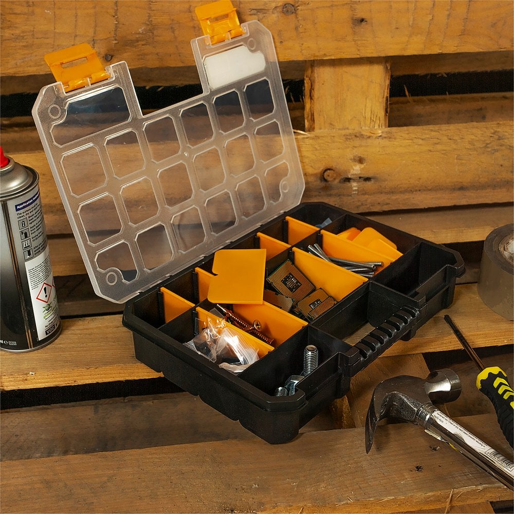Polyporpylene Parts Box Organiser 14 Compartments, Adjustable Sizes