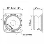 Pair of 4 inch 30W Full Range Mylar Weatherproof Chassis Speakers