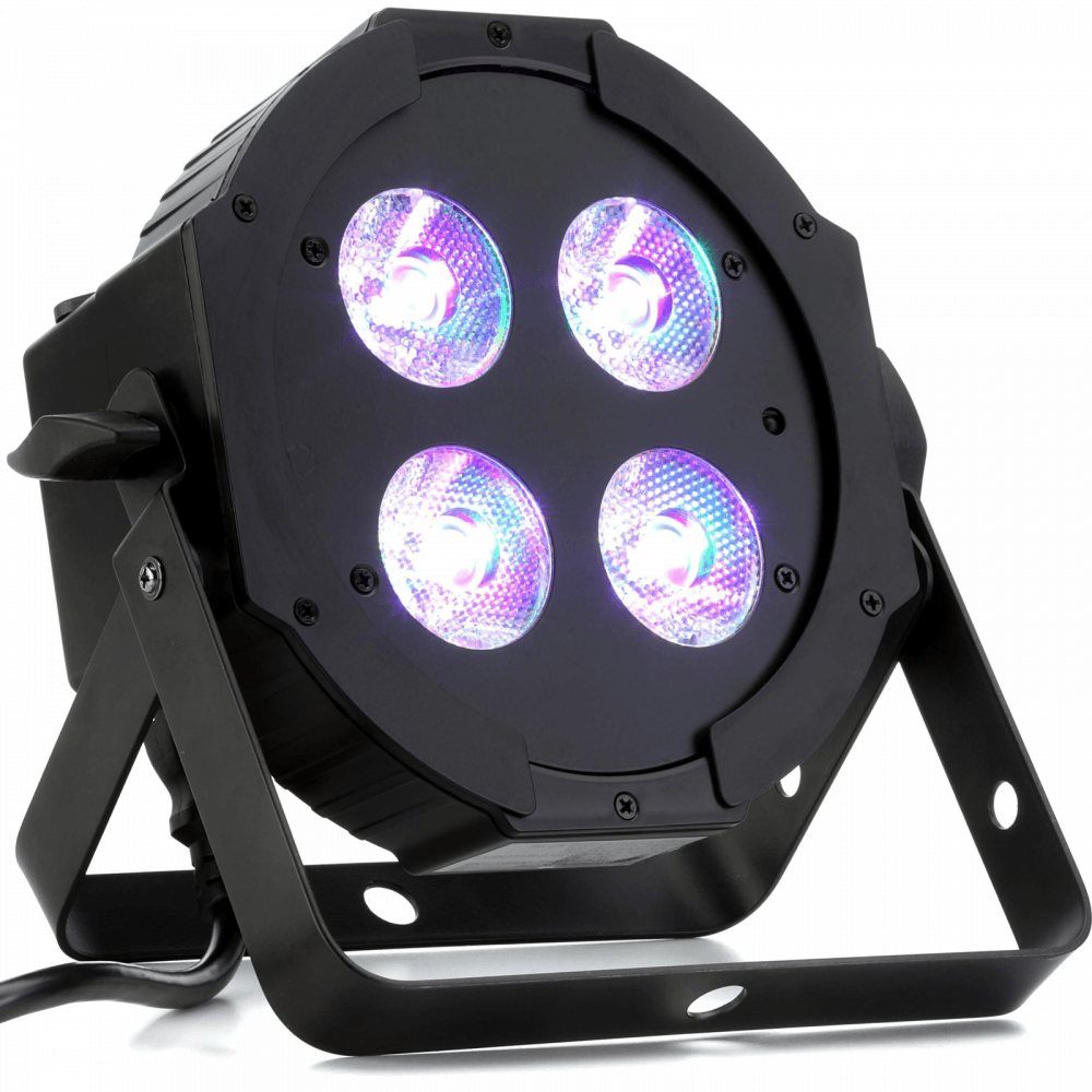 4pc Mega HEX L Par Six Colour LED Can 4 x 20w Kit