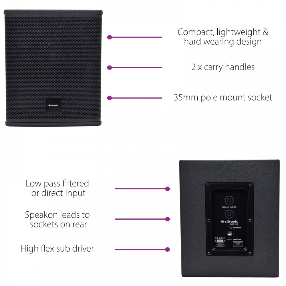 CASA Passive Bass Speaker 10" 300w