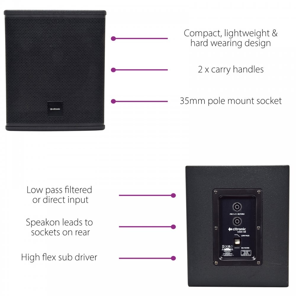 CASA Passive Bass Speaker 12" 400w