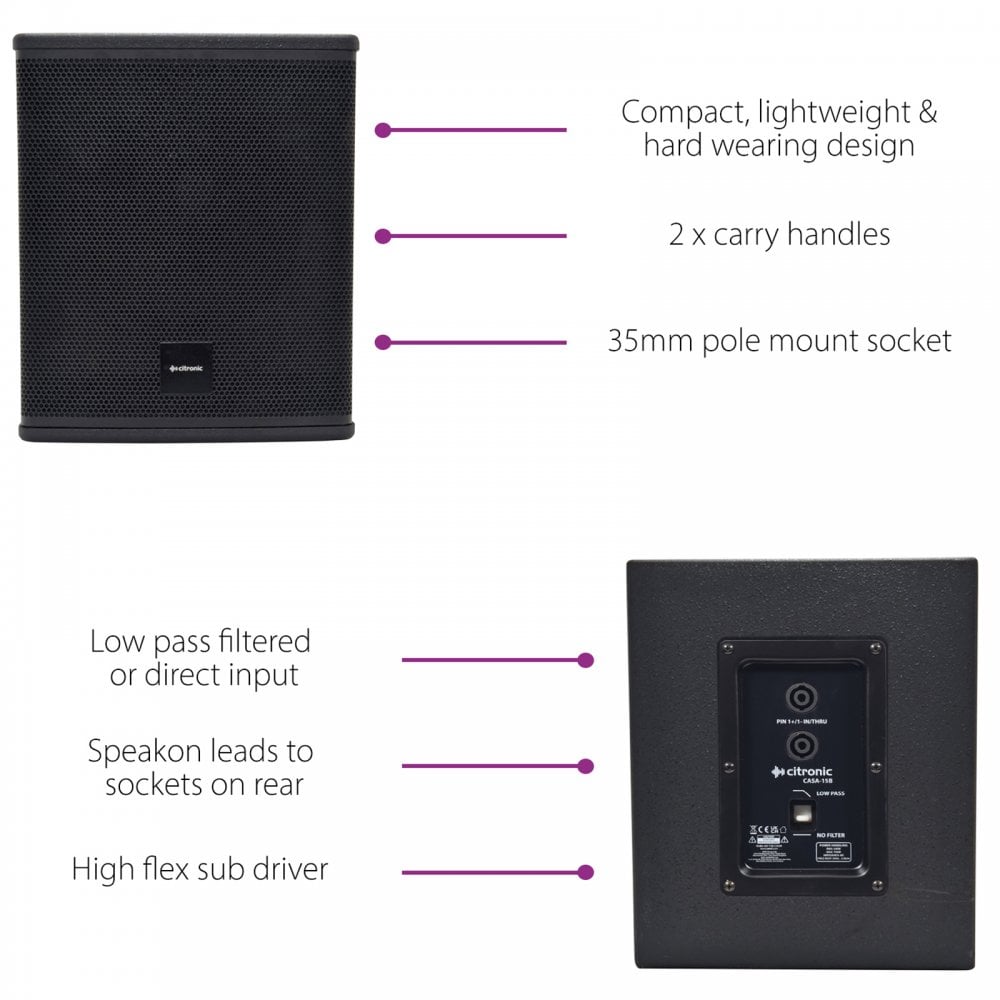CASA Passive Bass Speaker 15" 500w