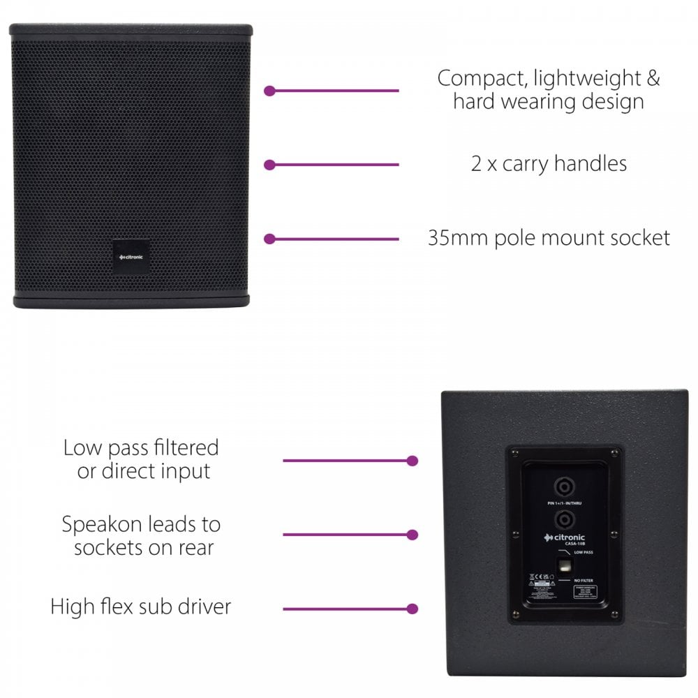 CASA Passive Bass Speaker 18" 600w