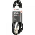 Classic Audio Lead 6.3mm Mono Jack - 2 RCA Plugs 3.0m