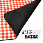 Fleece Picnic Blanket Waterproof Backing 130cm x 150cm