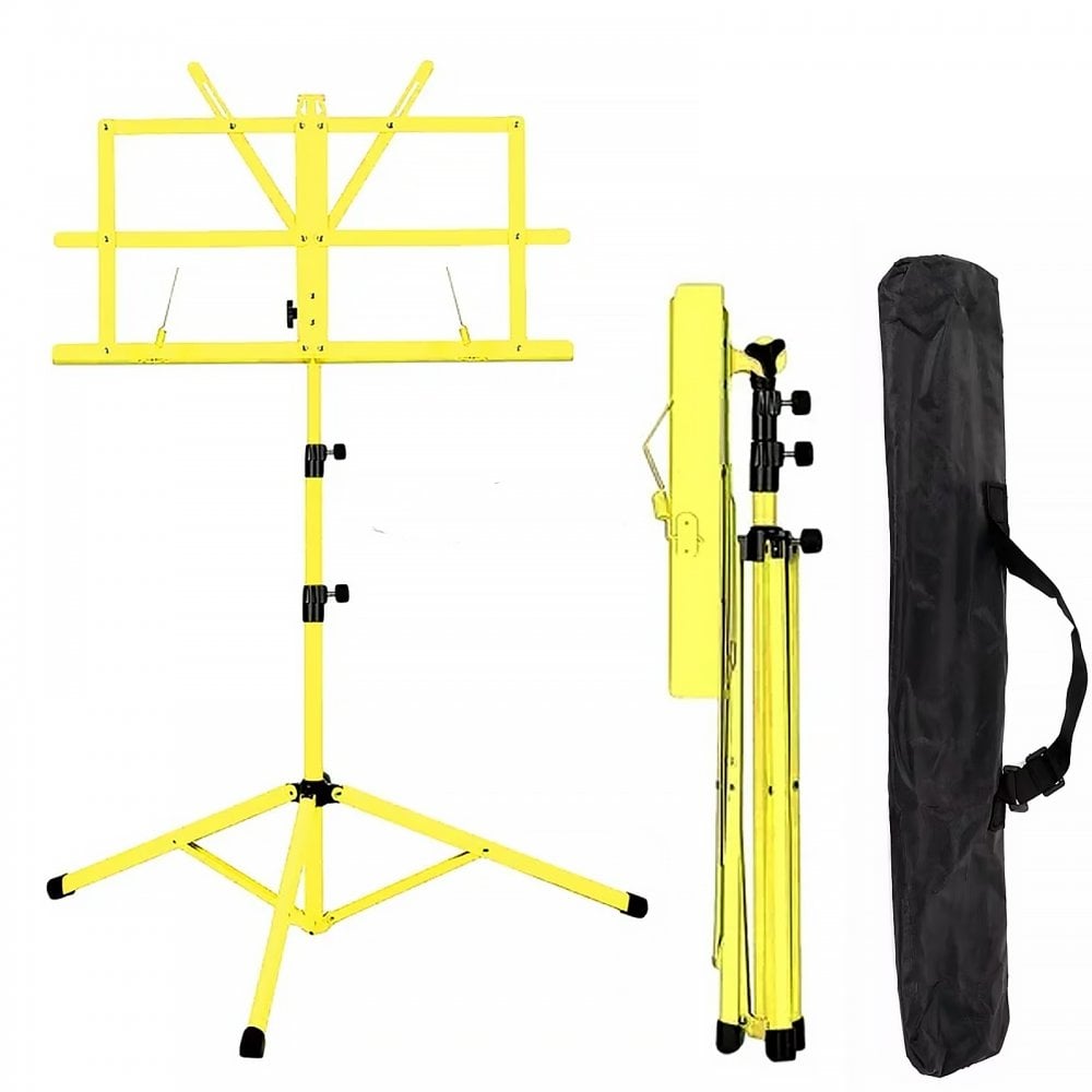 Yellow Metal Adjustable Sheet Music Stand