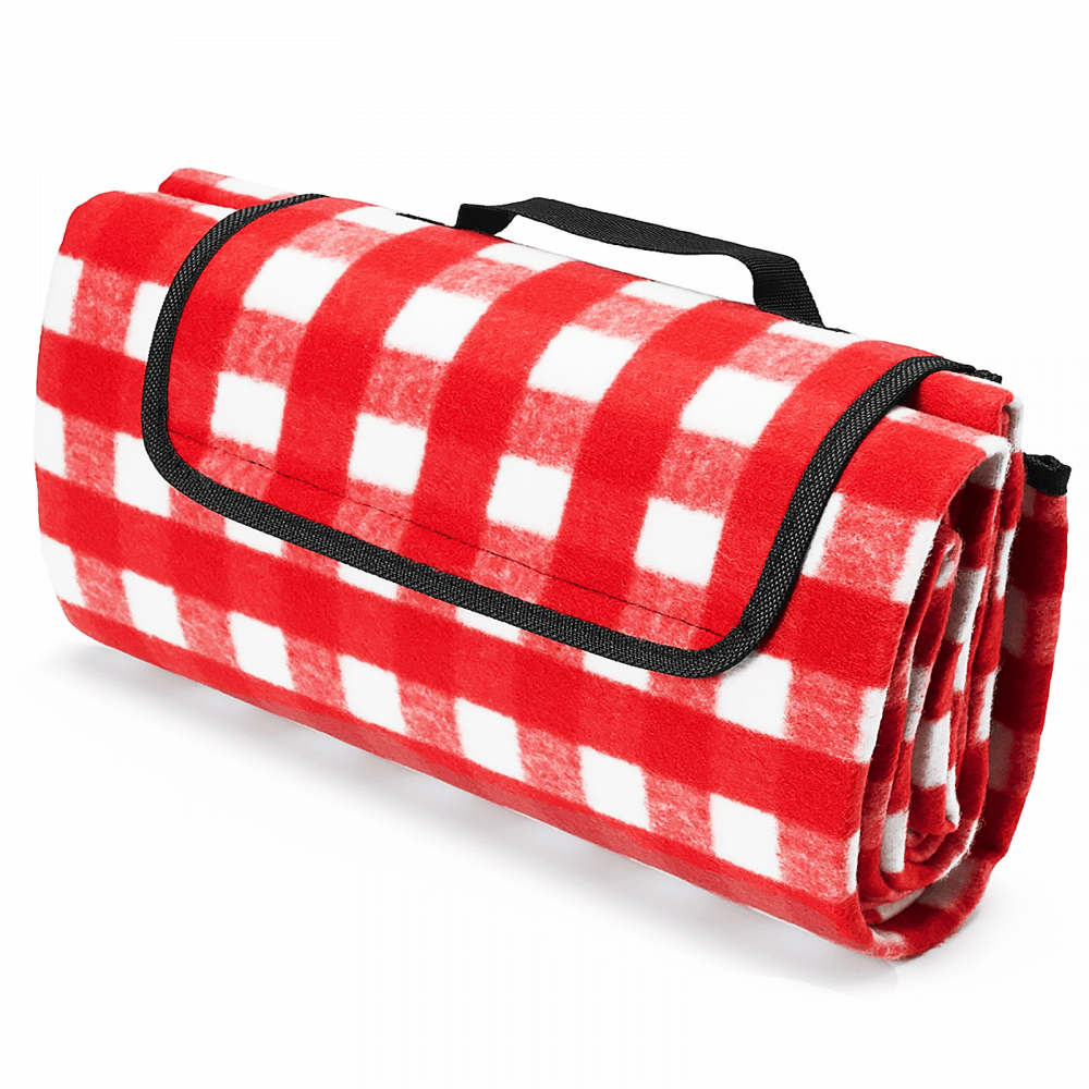 Fleece Picnic Blanket Waterproof Backing 150cm x 200cm