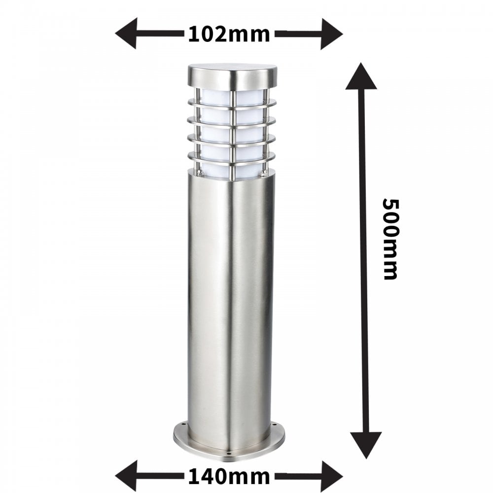 Stainless Steel Garden Post Set Interchangeable Bulb