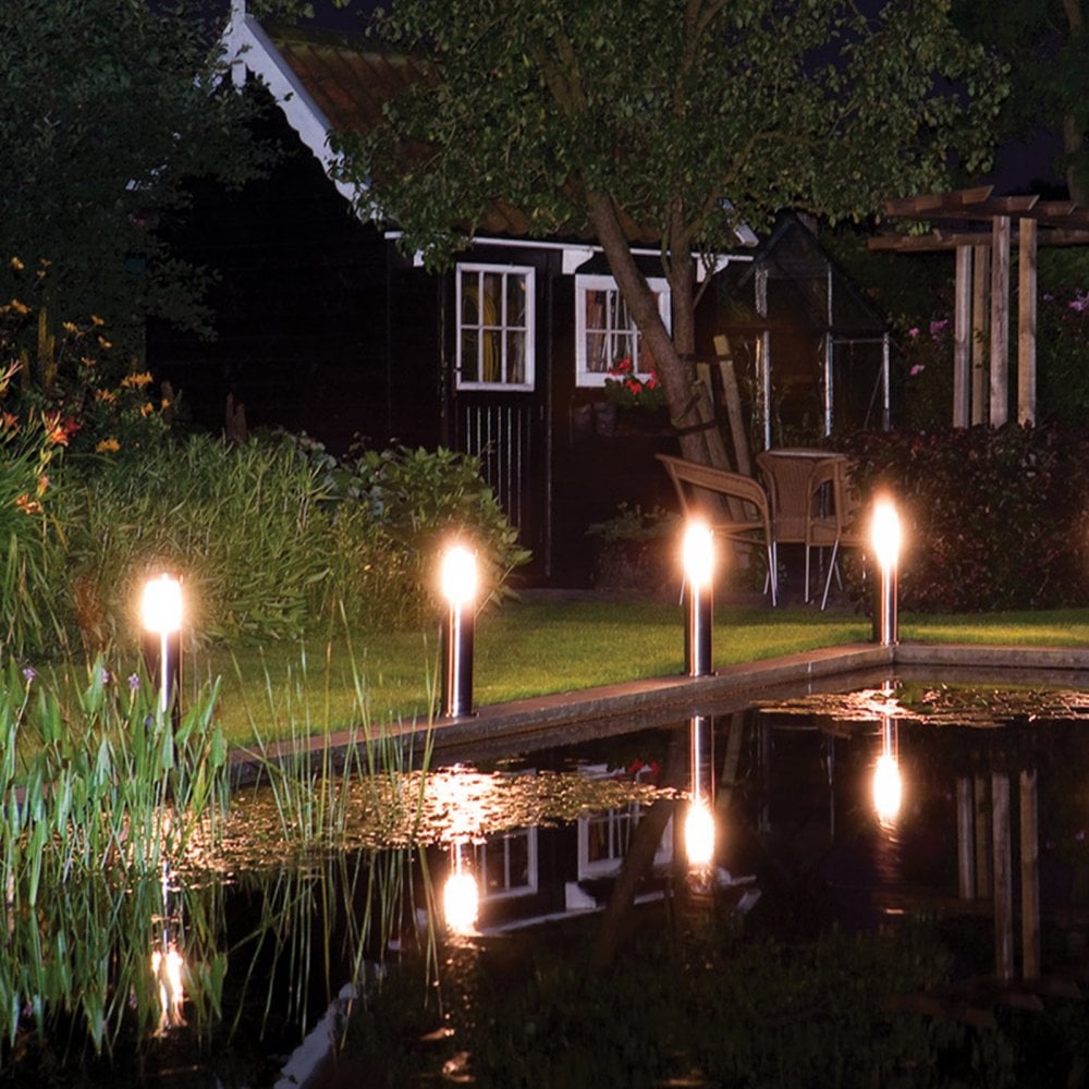 Stainless Steel Garden Post Set Interchangeable Bulb