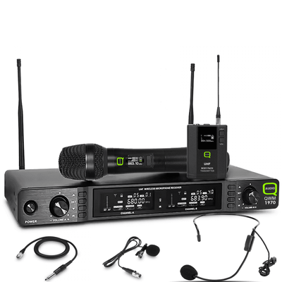 1970 True Diversity UHF Handheld Bodypack Wireless Microphones