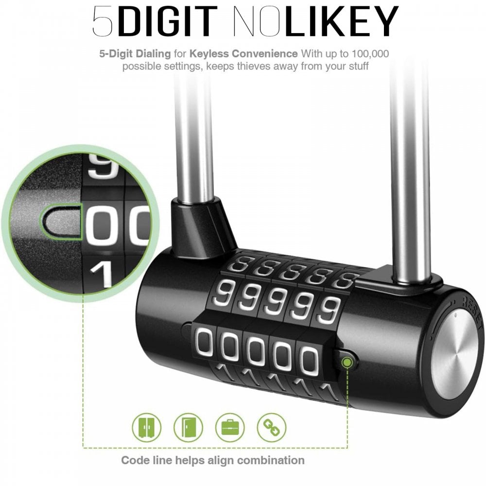 5 Digit Combination Cylinder Padlock Zinc Alloy Lock