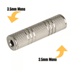 3.5mm Mono Jack Socket To Socket Adapter Coupler