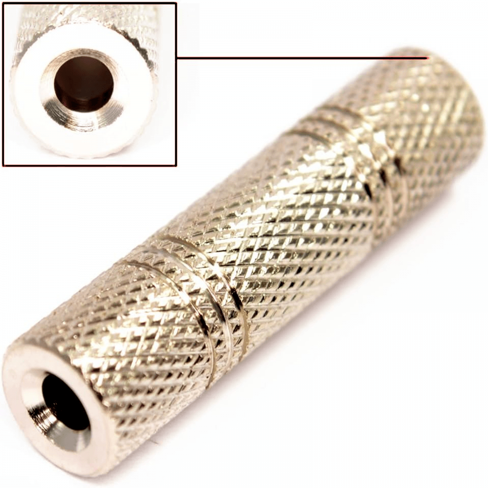 3.5mm Mono Jack Socket To Socket Adapter Coupler