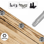 Chrome Vanadium T8-T40 8pc Star Bit Set for 1/4" Hex Drives