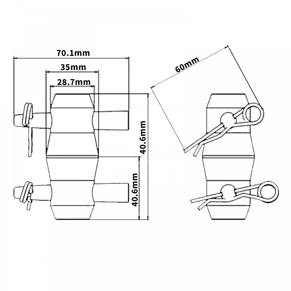 Standard Conical with Pins and R Clips 5002