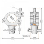 Half Coupler With Half Conical Insert Silver 48-51