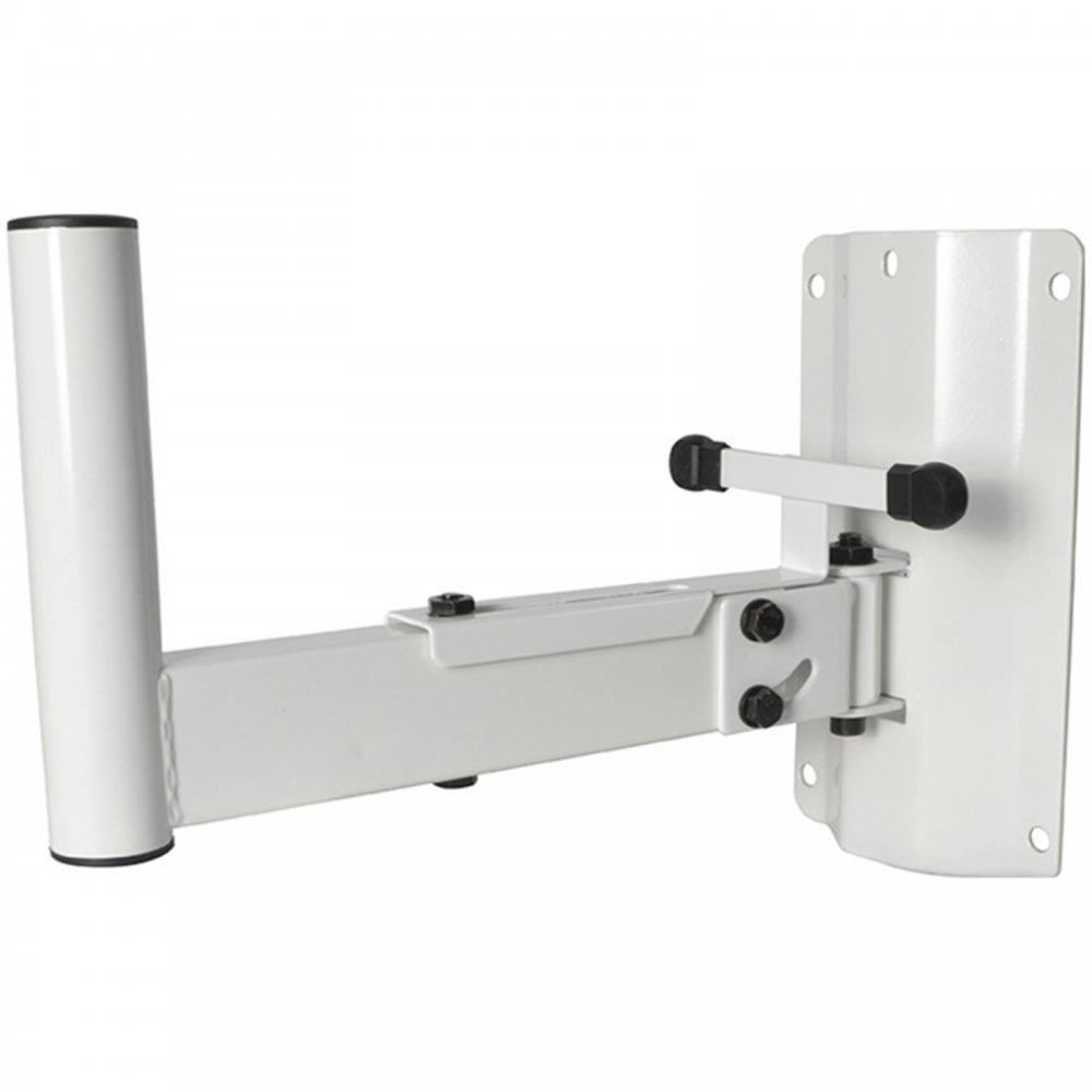 Pair of Adjustable White Speaker Wall Stand Brackets