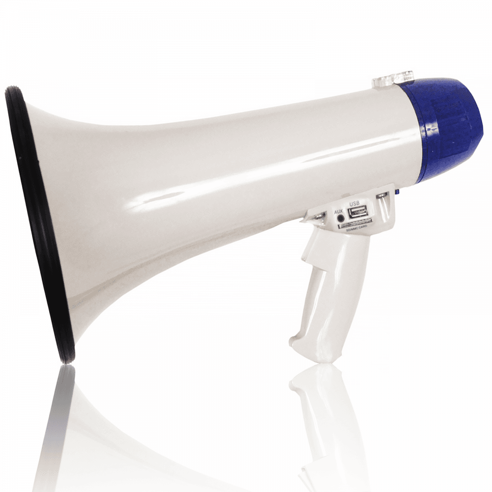 20W Loud Hailer Pistol Grip Megaphone with SD/USB