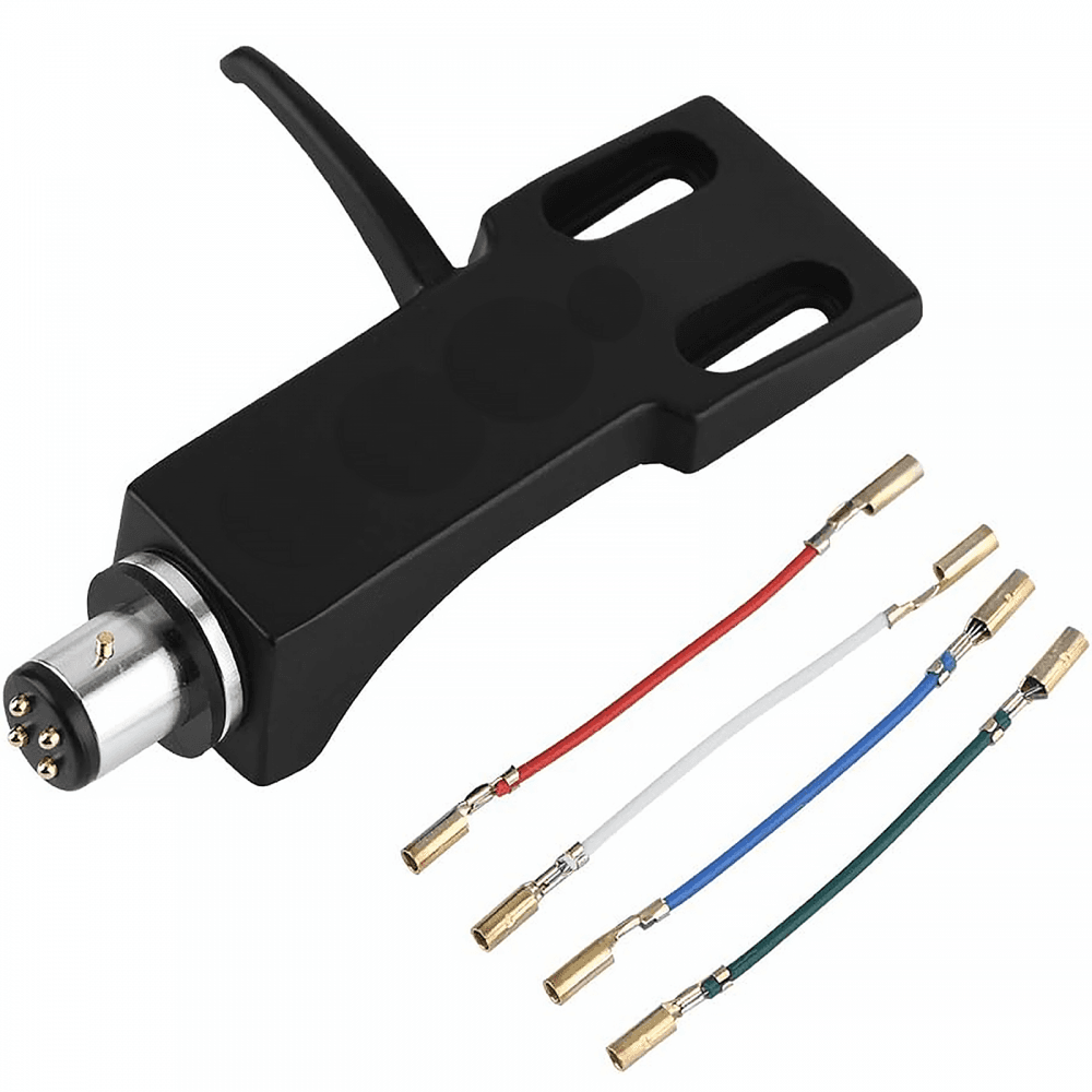 Standard Headshell For Most DJ Turntables 4 Pin Twist lock inc Leads