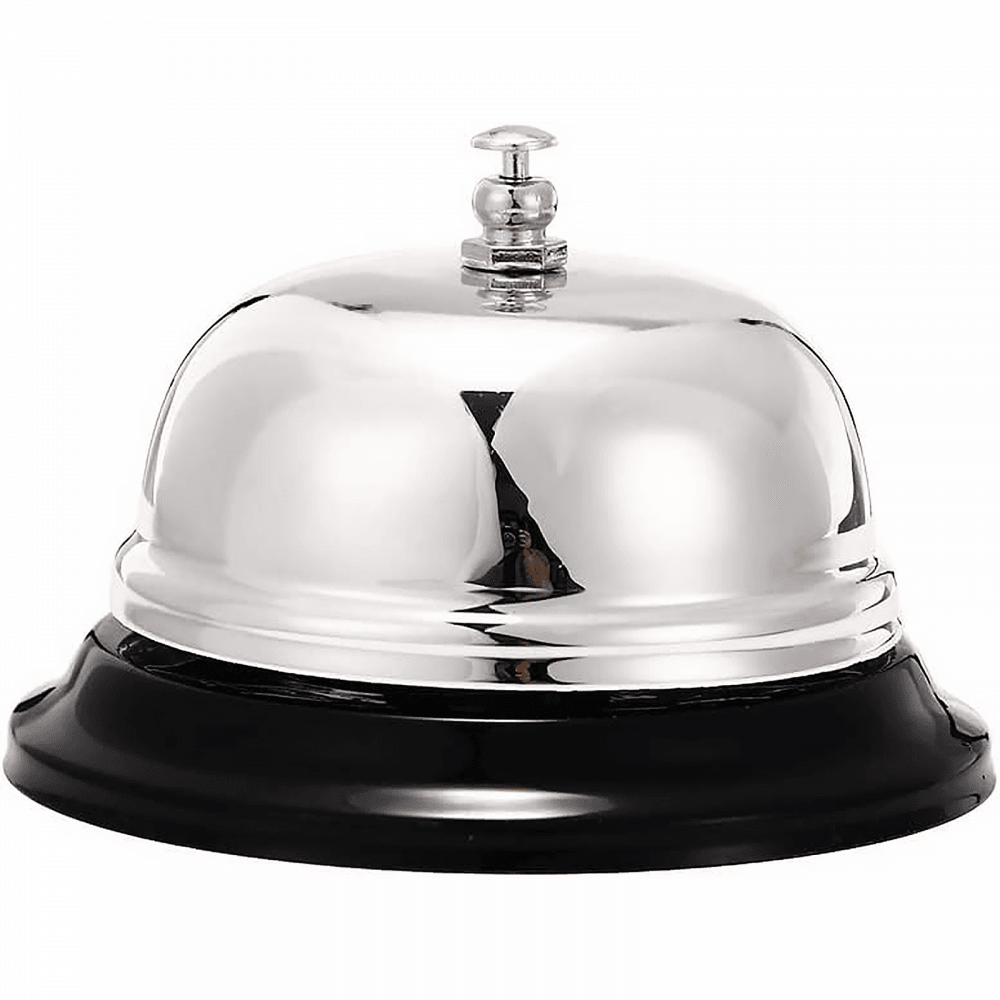 Desk Concierge Bell Chrome Service Ring