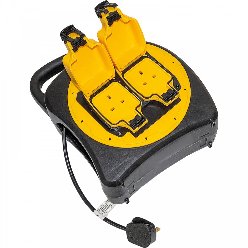 25m 2 UK Mains Socket 13A Weatherproof Cable Reel