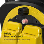 25m 2 UK Mains Socket 13A Weatherproof Cable Reel