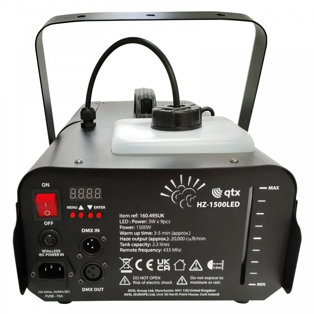 HZ-1500LED 9 LED Fog Machine 1500W inc Fluid
