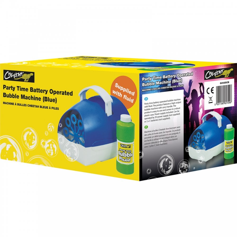 Blue Party Bubble Battery Machine Including Fluid