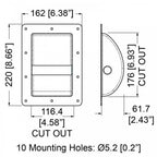 Large Metal Recessed Handles (Pair)