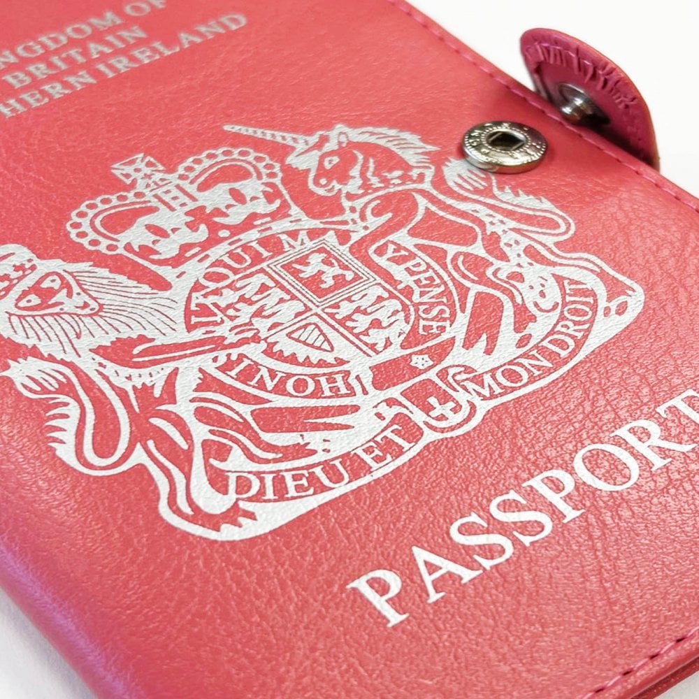 Pink Passport Holder and Wallet for Cash and Cards