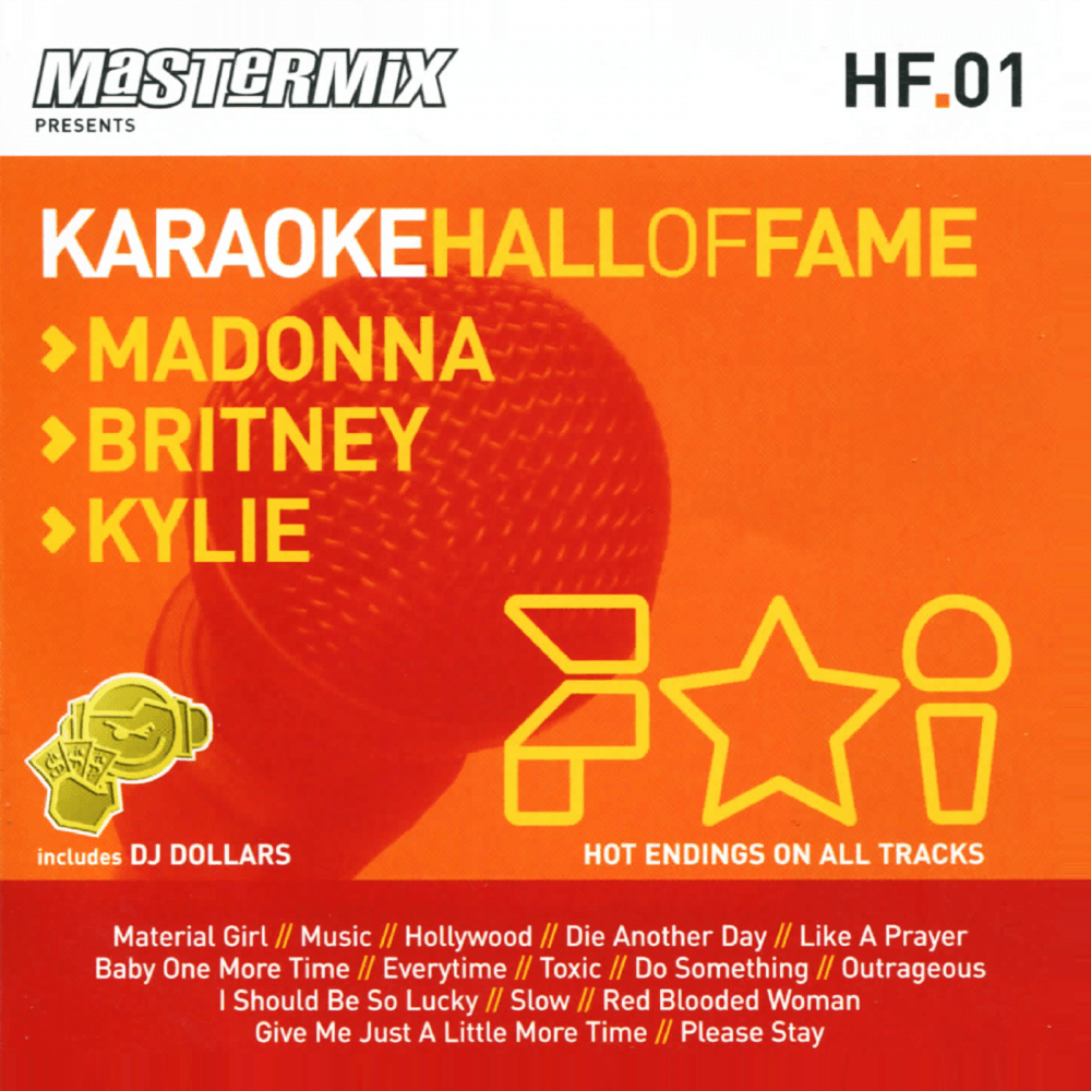 Karaoke CD+G Disc Hall Of Fame Madonna Britney & Kylie Vol 1