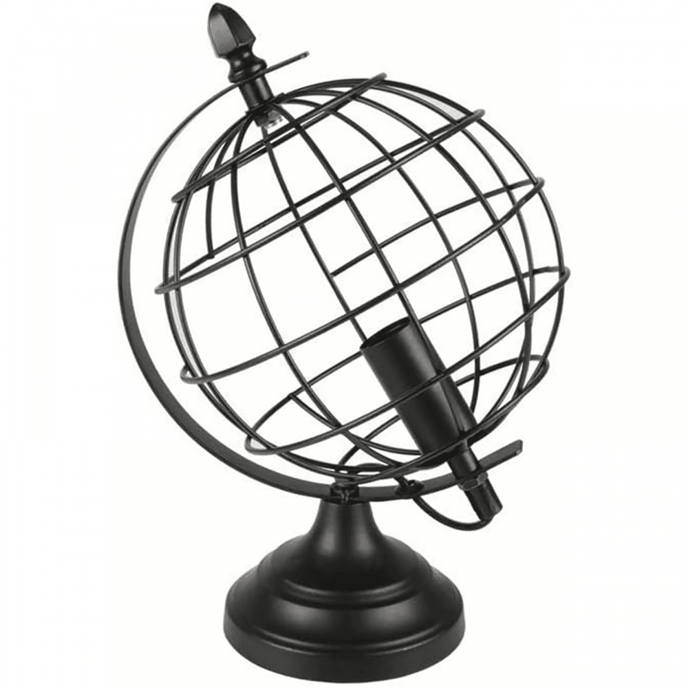 Retro-style Globe Shaped Cage Table Lamp