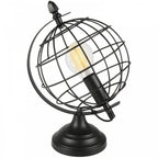 Retro-style Globe Shaped Cage Table Lamp
