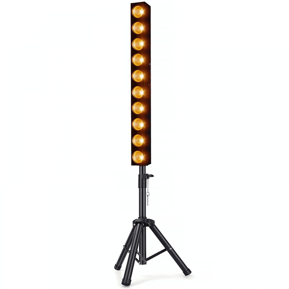 Stage Blinder Bar 10x12W Amber COB LED Inc Stand
