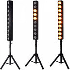 Stage Blinder Bar 10x12W Amber COB LED Inc Stand
