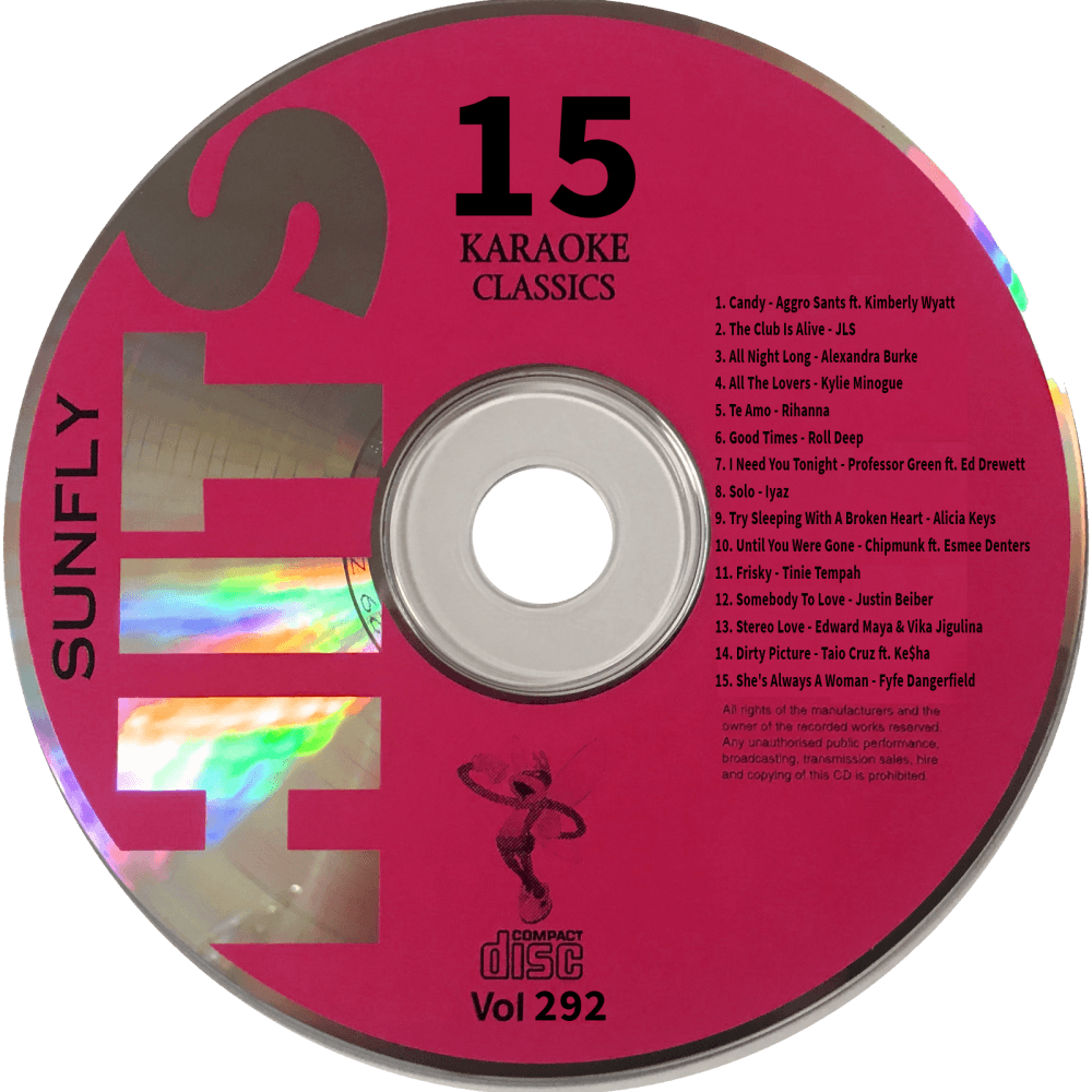 Karaoke CDG CD - HITS 292 CD+G Disc