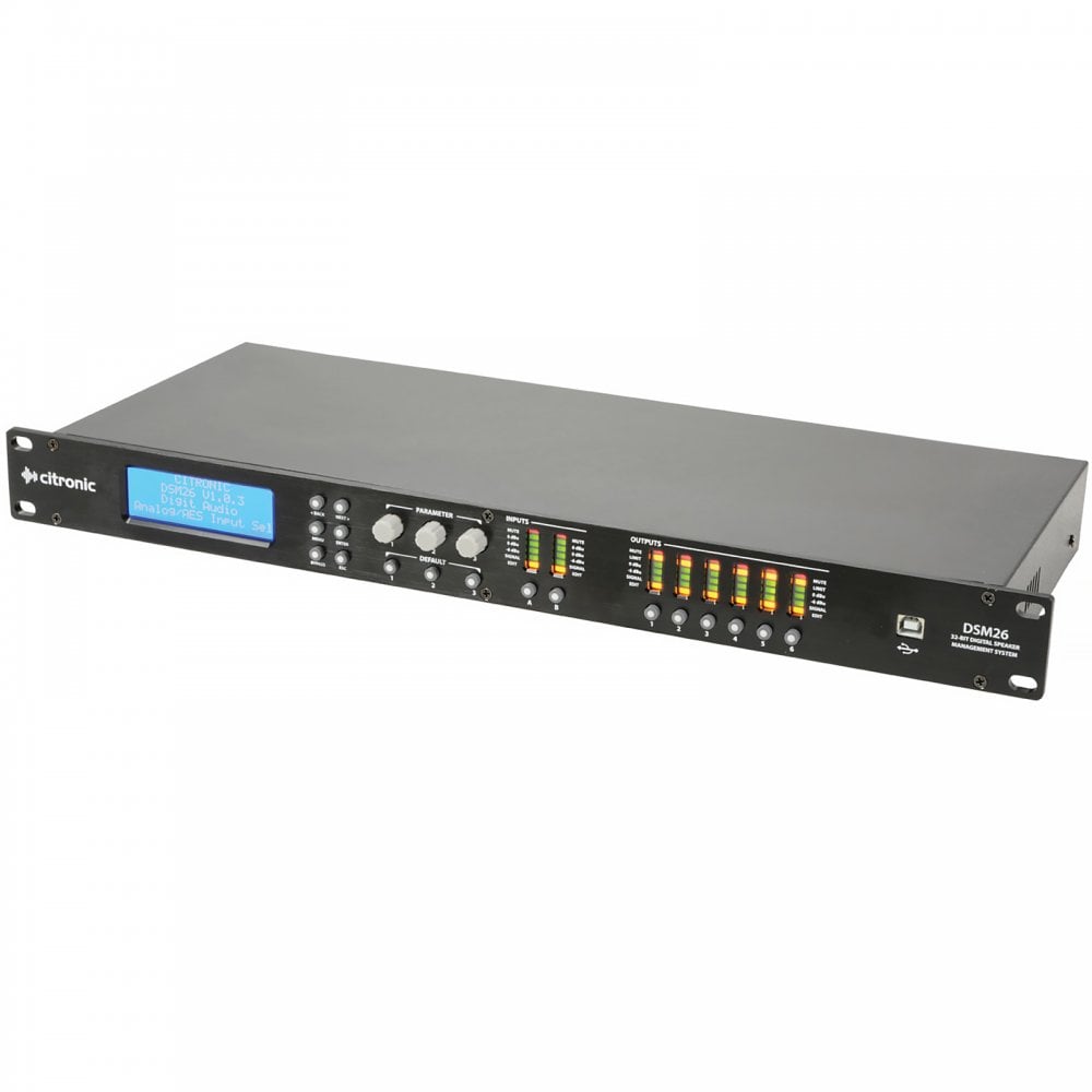 DSM 26 Digital Loudspeaker Management Processor  2 in  6 out