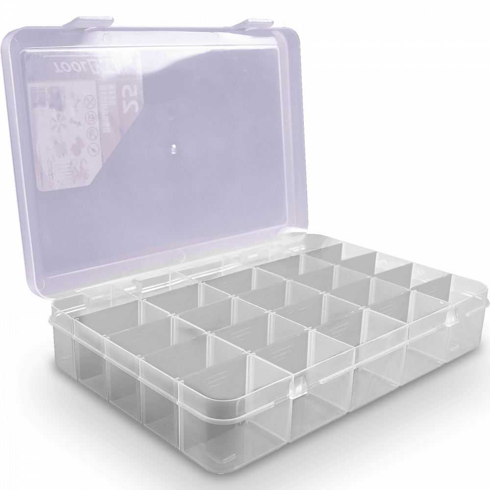 9" Beta Organiser 25 Compartment Polypropylene Box
