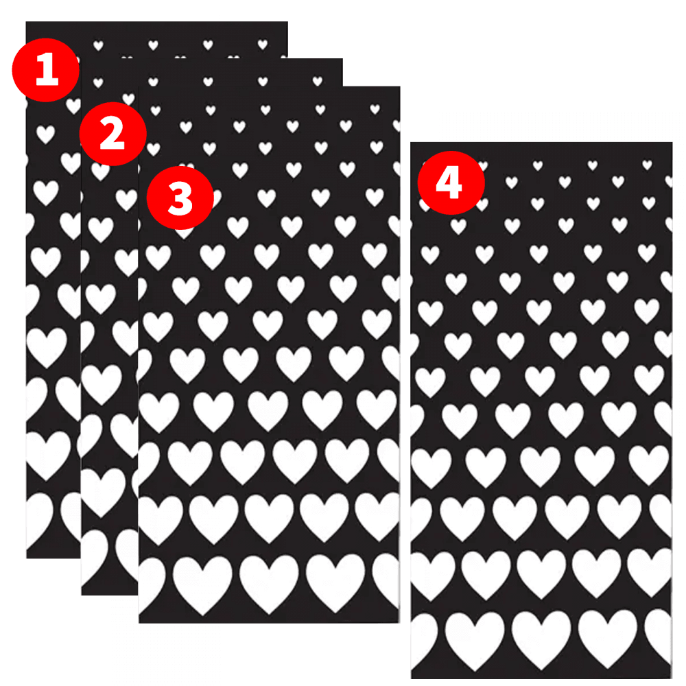 DJ Screen Heart Design Lycra (4 Pack)
