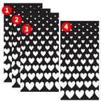 DJ Screen Heart Design Lycra (4 Pack)