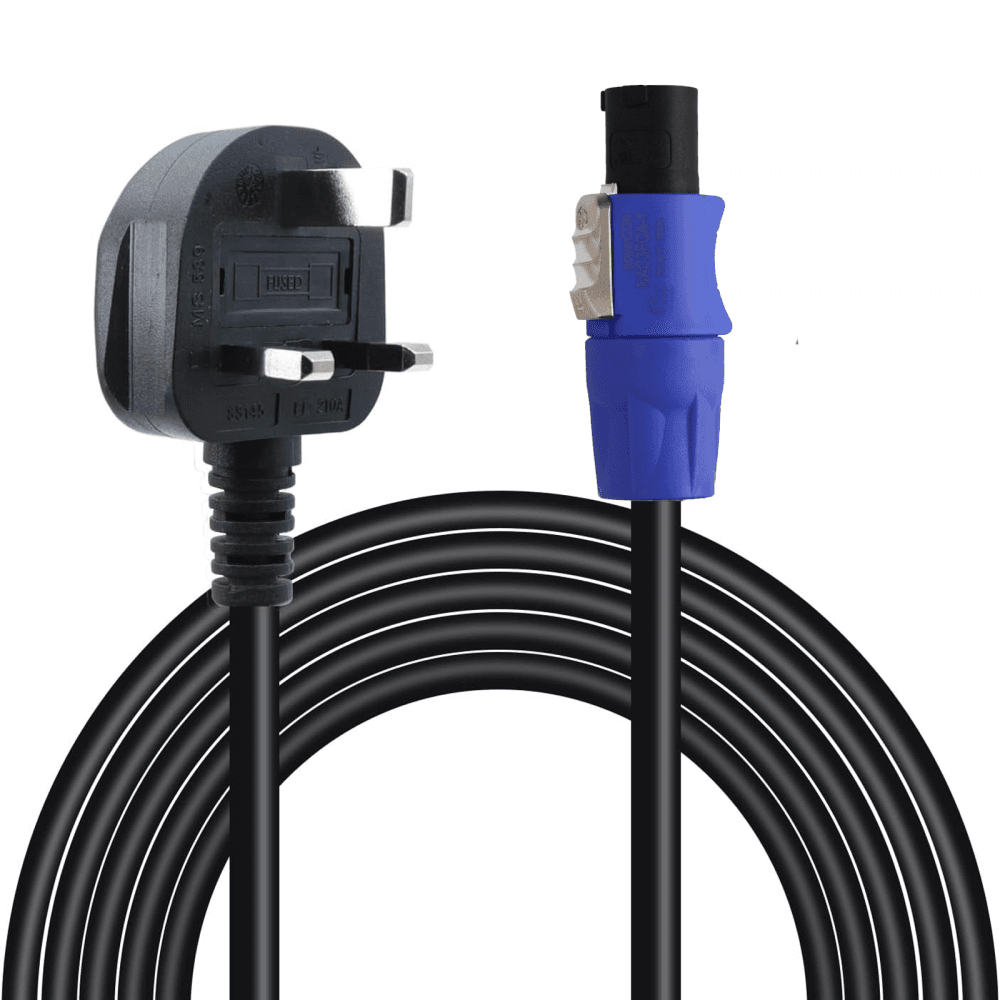 5m PowerCON Lead NAC3FCA to UK Mains Plug 13A